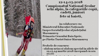 Campionatul Național Școlar de schi alpin, pe Pârtia Șuior