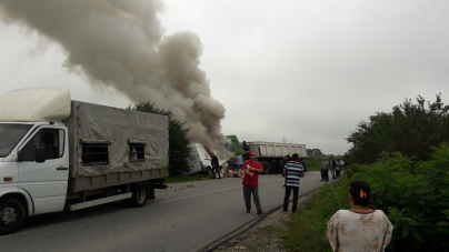 Accident rutier cu două victime și un incendiu (GALERIE FOTO și VIDEO)