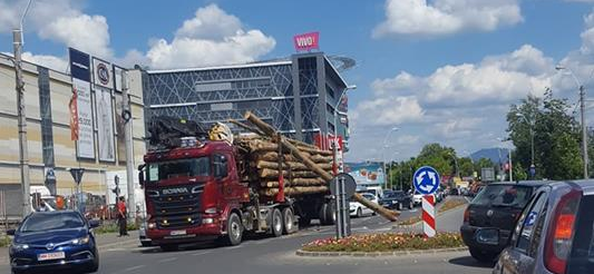 A  vrut să coboare la mall din camionul în mers, deși era cam buștean