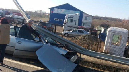 Accident la ieșirea din Șomcuta