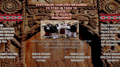 Festivalul-concurs ”Fii star în țara ta” – organizat în Maramureș în 16-17 martie