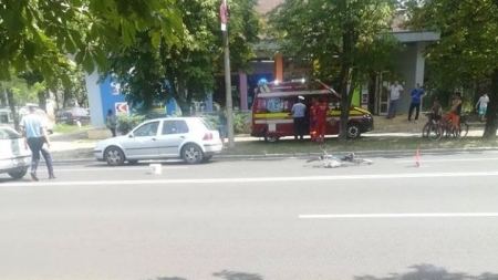 Două accidente, doi bicicliști răniți