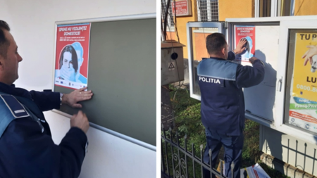 Se distribuie afișele campaniei „Spune nu violenței domestice!”