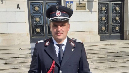 Plt.maj. Victor Nan de la Detașamentul de Pompieri Sighetu Marmației a primit Emblema de Onoare a Inspectoratului General pentru Situații de Urgență (FOTO)