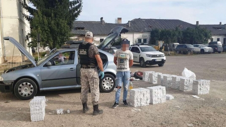 Tânăr din Maramureș descoperit în trafic cu peste 10 baxuri cu țigări de contrabandă