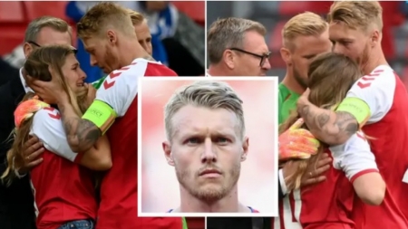 Fotbal, EURO 2020. Reacții superbe după ce Simon Kjaer i-a făcut respirație lui Eriksen! ”Un erou și un lider incredibil!” (FOTO)