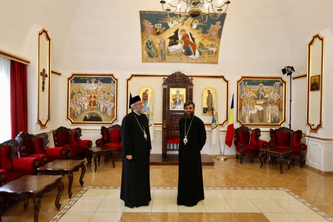 Oaspete de seamă: PS Iustin a primit vizita Preasfințitului Părinte Timotei, Episcopul Spaniei și Portugaliei (FOTO)