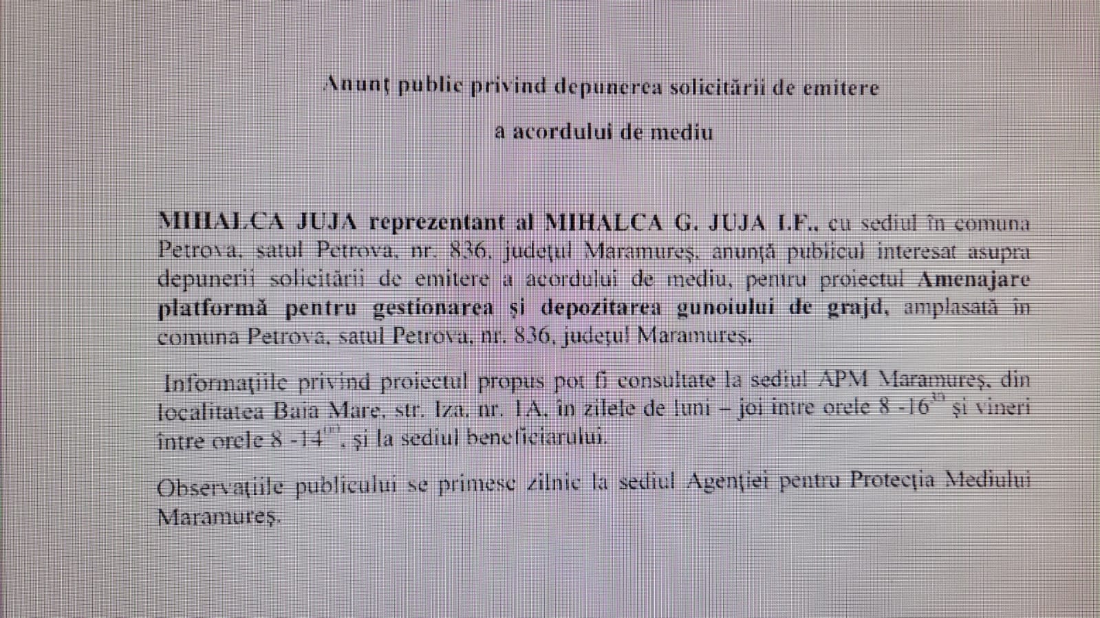 Anunț publicitar 13.10.2022