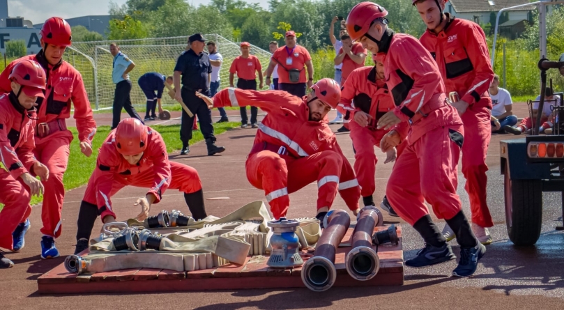 Pompierii voluntari din Mireșu Mare au obținut locul I la etapa națională a concursurilor profesionale ale SVSU și SPSU