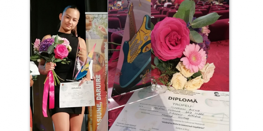 Talent: Băimăreanca Alexia Florescu a obținut Trofeul Festivalului național de interpretare „Universul copilăriei”