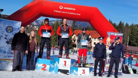 Andrei Chirică, soldat în cadrul Secției de pompieri Vișeu de Sus, pe podium la etapa finală a Cupei A.S.P.R. la schi și snowboard