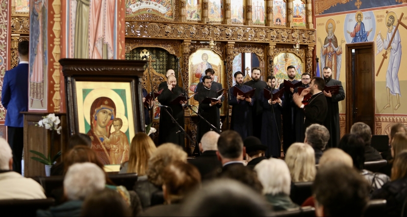 Corala bărbătească „Armonia” din Constanța a susținut la biserica „Înălțarea Domnului” din Baia Mare un concert prepascal