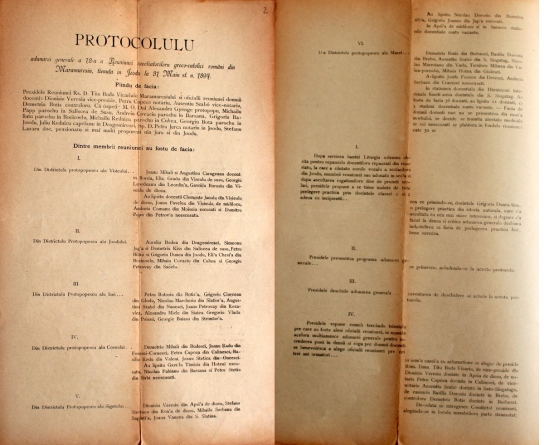 Reuniunea Învățătorilor greco-catolici din Maramureș, de la 1894. Protocolul, document păstrat până azi