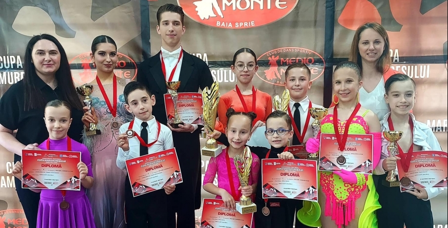 Clubul DanceLight Baia Mare, 13 clasări pe podium la Concursul Național de Dans sportiv „Cupa Maramureșului”