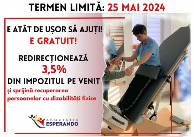 Formularul 230 poate fi redirecționat către o cauză nobilă