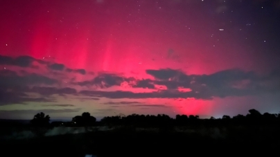 Aurora boreală a pictat din nou cerul României