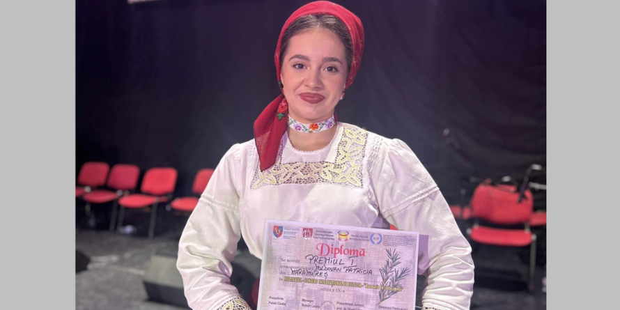 Patricia Moldovan a adus în Maramureș Premiul I al Festivalului Concurs Internațional de Folclor ,,Rozmarin în colţu’ mesii”