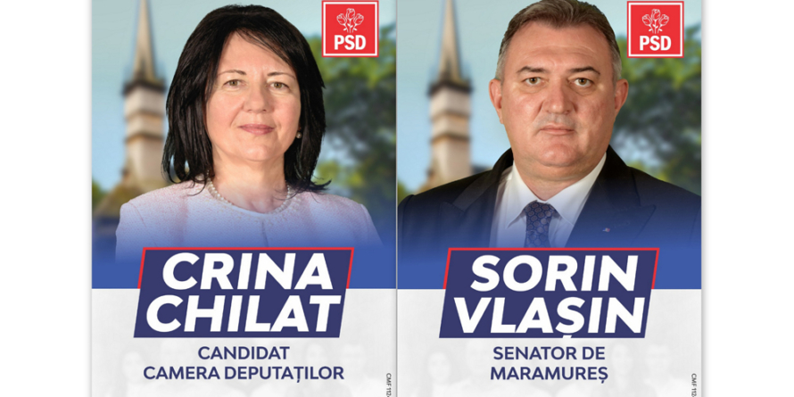 Crina Chilat și Sorin Vlașin deschid listele PSD Maramureș pentru Camera Deputaților și Senatul României