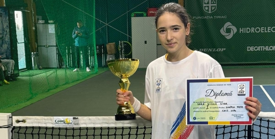 Băimăreanca Sara Nicole Sitar, campioană națională la tenis U14