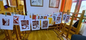 Workshop de linogravură la Școala Populară de Artă Baia Mare