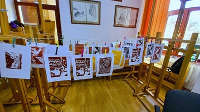 Workshop de linogravură la Școala Populară de Artă Baia Mare