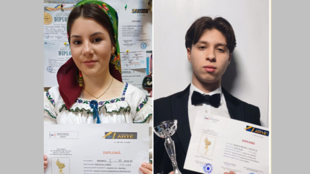 Doi elevi de la Colegiul de Arte Baia Mare s-au clasat pe locuri fruntașe la Concursul de Interpretare Vocală ,,Magia Cântecului”