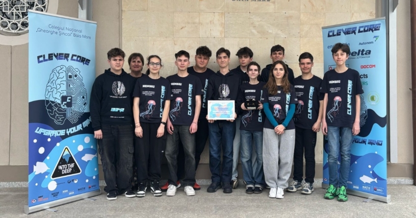 Echipa de robotică Clever Core a Colegiului „Gheorghe Șincai” Baia Mare, pe podium la Robotics League Tournament Cluj