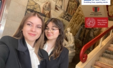 Bursierele Erasmus+ de la Centrul Universitar Nord Baia Mare, specializarea filosofie, transmit salutări de la Università degli Studi di Padova