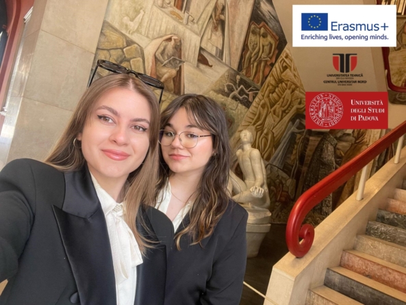 Bursierele Erasmus+ de la Centrul Universitar Nord Baia Mare, specializarea filosofie, transmit salutări de la Università degli Studi di Padova